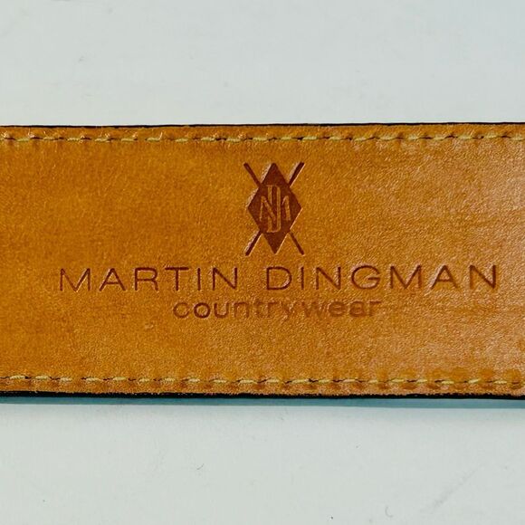 Martin Dingman Black Alligator Grain Belt with Saddle Leather Lining - Picture 5 of 14
